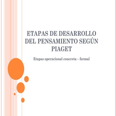 Etapas del pensamiento piaget