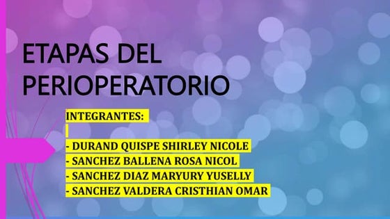 Diapositivas de preoperatorio. | PPT
