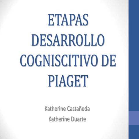 Etapas desarrollo cogniscitivo de piaget