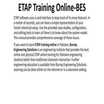 What Is The Best Way To Learn Etap? – AIKAU
