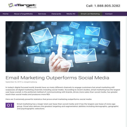 Email Marketing Outperforms Social Media