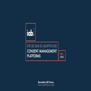 Etat des lieux de l'adoption des cmp   iab france - decembre 2018