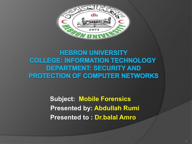 Mobile Forensics 