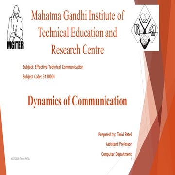 Dynamics of Communication