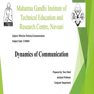 Dynamics of Communication
