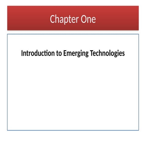 Introduction to emerging technology | PDF