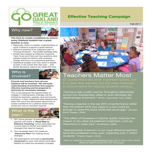 Effective Teaching Campaign