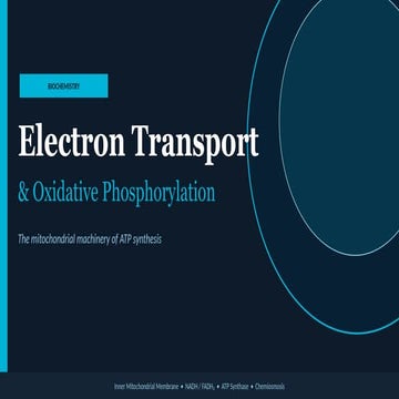 Comprehensive Biochemistry of Electron Transport and Oxidative ...