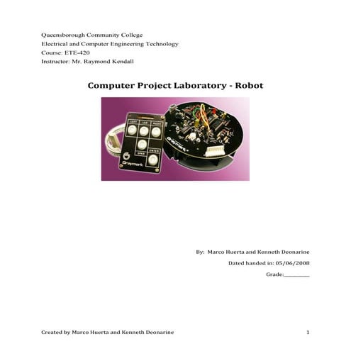 Ete420 robot finalproject2008