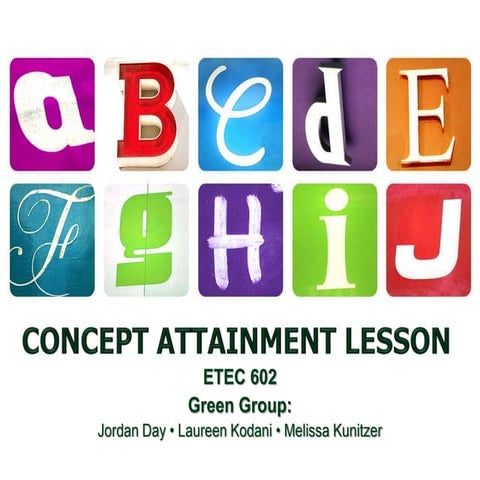 ETEC602 Green Group Concept Attainment Lesson Plan