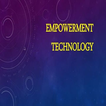 empowerment technologies  by: aiza martin and patricia obor