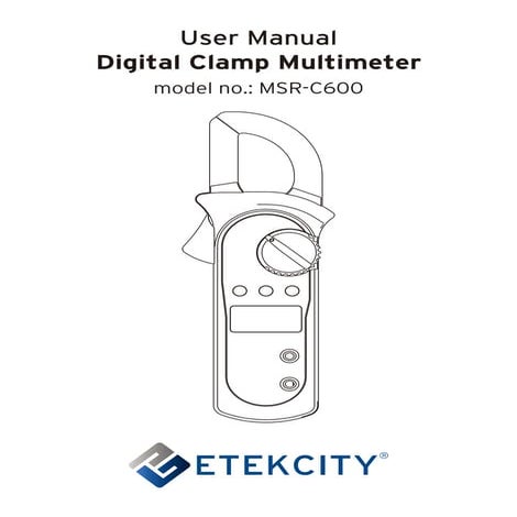 Etekcity MSR-C600 Digital Multimeter User Manual
