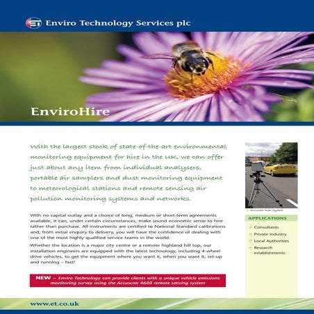 Et enviro hire leaflet