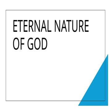 Exploring the Eternal Nature of God: Timelessness, Sovereignty, and ...