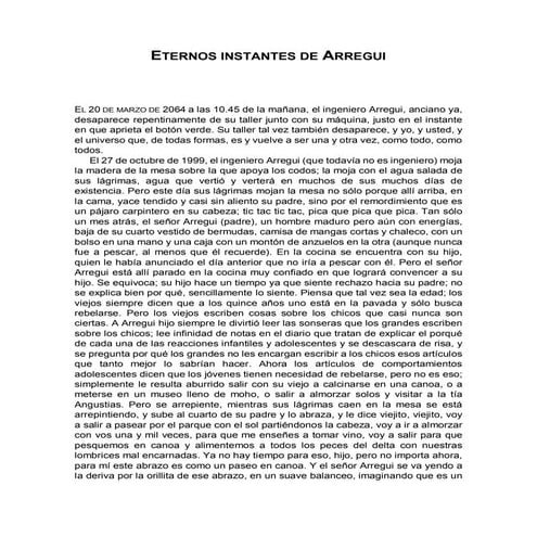 Eternos instantes de Arregui 