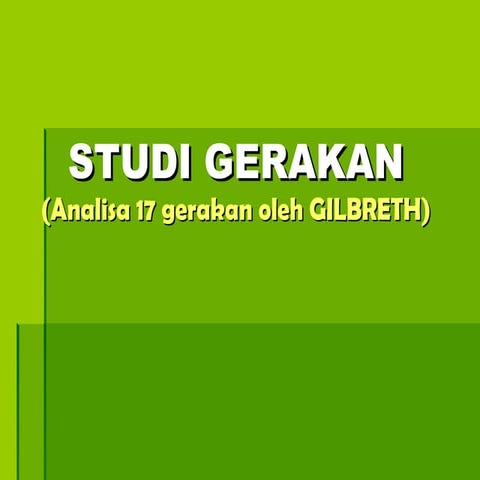 Studi gerakan