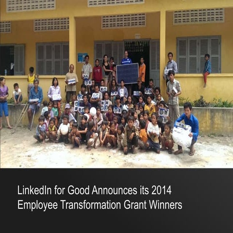 LinkedIn for Good announces this year's Employee Transformation Grant winners