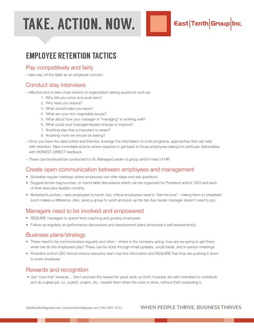 Retention Tactics