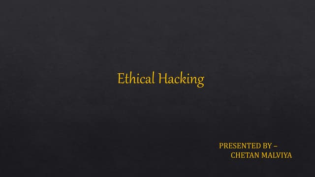 Ethical Hacking