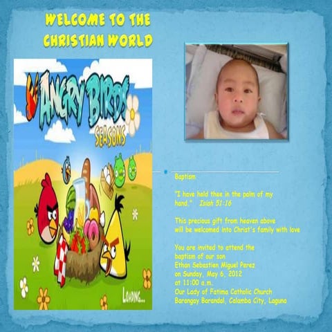 Ethan baptismal invitation