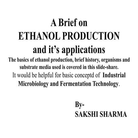 Ethanol production