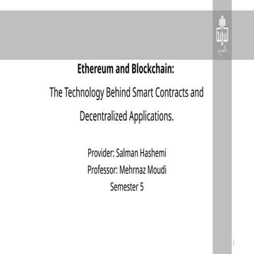 Ethereum and Blockchain : in basic position