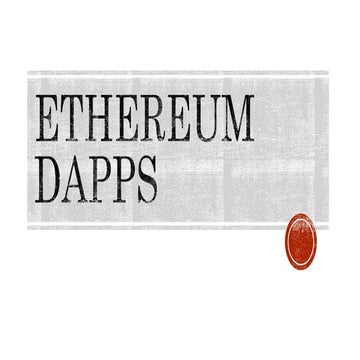 Ethereum blockchain  dapps demo