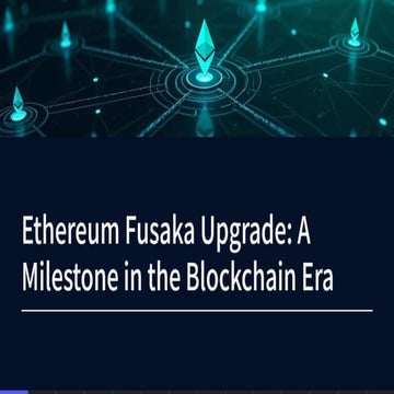 Ethereum Fusaka Upgrade Set For December 3: Everything you need to know | 3.0 TV