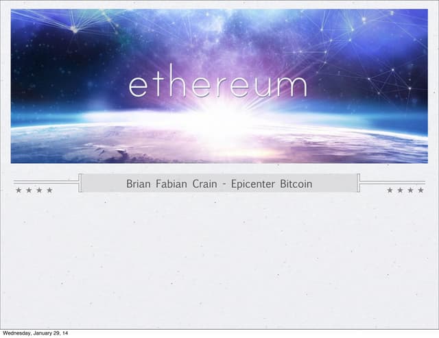 Ethereum Presentation
