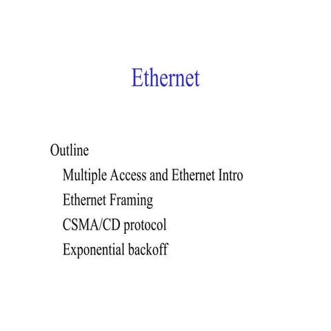 Power point for ethernet and the types.ppt
