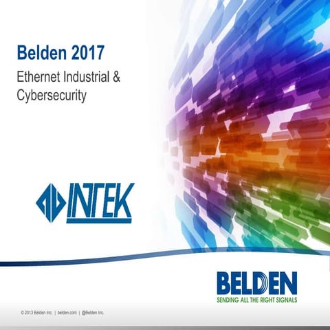 BELDEN INTRODUCTION and RAILWAY SOLUTION | PPTX