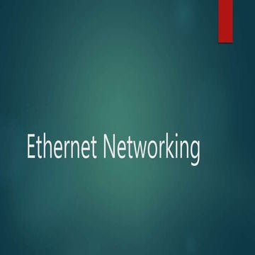 Ethernet networking