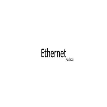 Basics of Ethernet 
