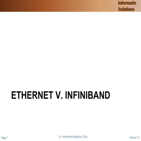 Ethernetv infiniband