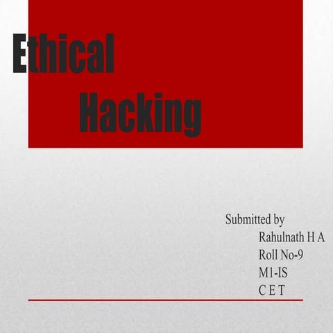 Ethical Hacking, Introduction