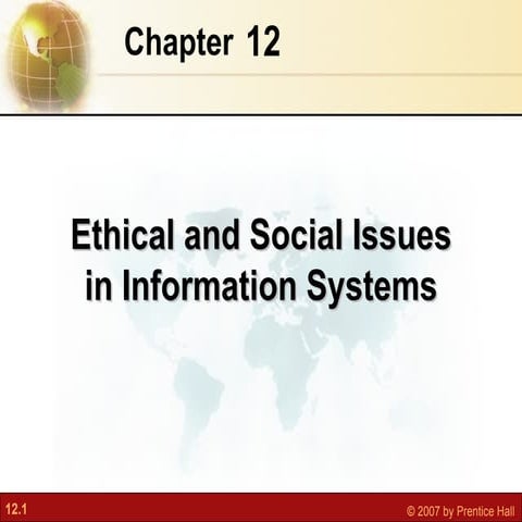 Ethical and social issues in information systems