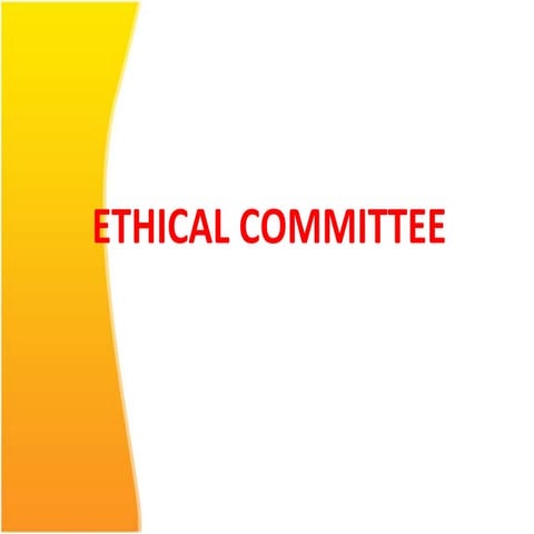 Ethical Committee, Code of ethics and Professional conduct In Nursing
