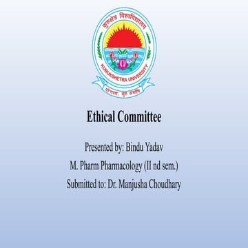 Ethical committee for Biomedical Research and Human Participants.pptx