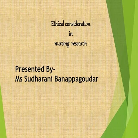 Ethical consideration in research
