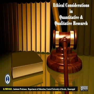 Ethical consideration of Quantitative and Qualitative Research