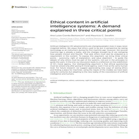 Ethical Content in AI Systems: Autonomy, Explanation, and Value ...