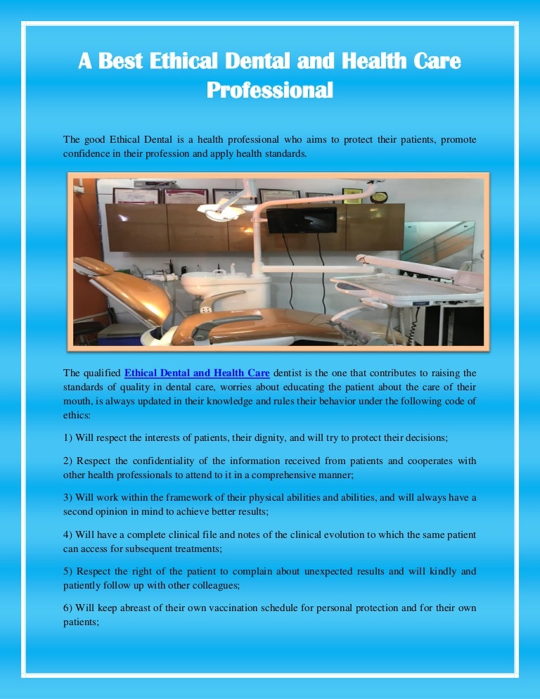 A Best Ethical Dental and Health Care Professional