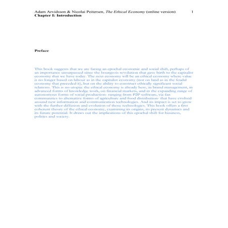 Ethical economy ch1