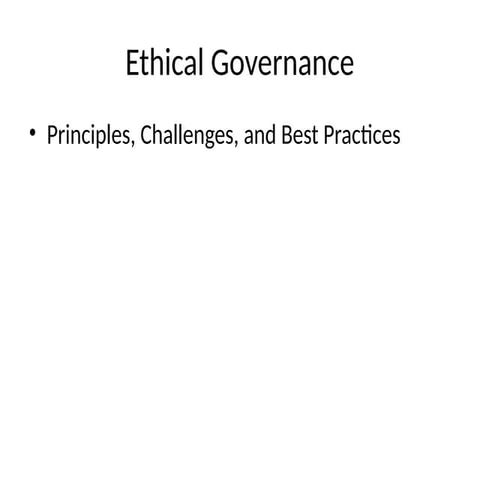 Principles for Managing Ethics in the Public Service | PDF