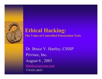 Ethical hacking