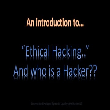 Ethical hacking
