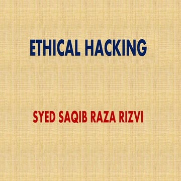 Ethical hacking