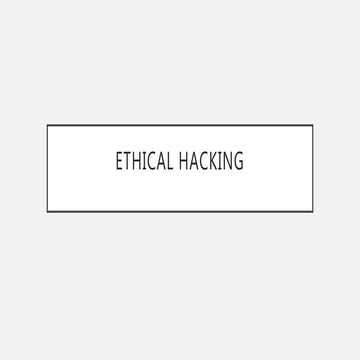 Ethical hacking-Introduction to information security.