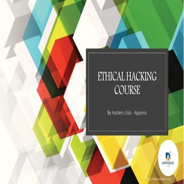Ethical hacking course