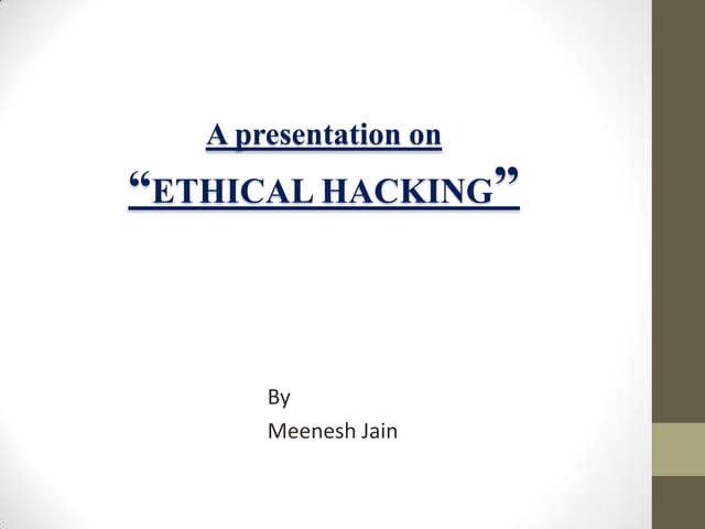 Ethical hacking basics